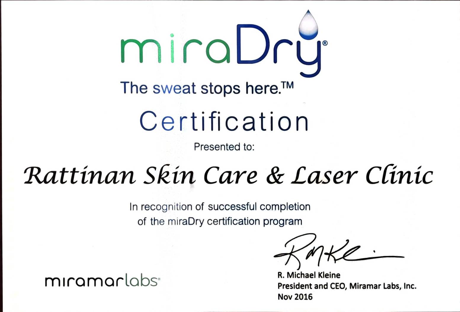miradry certification