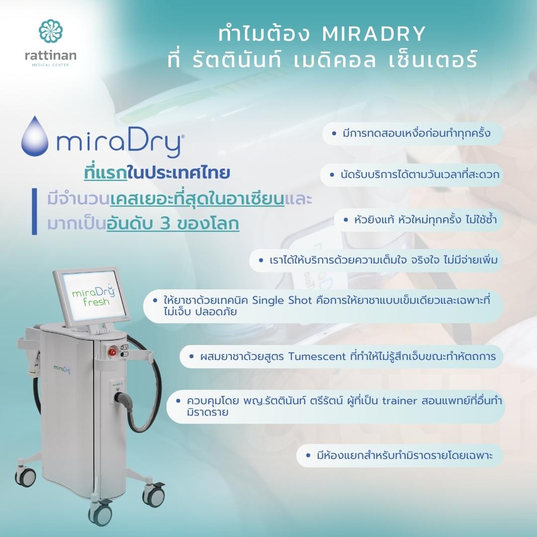 ทำไมต้อง miraDry ที่ รัตตินันท์ เมดิคอล เซ็นเตอร์